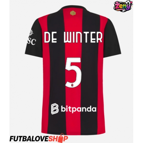 Dres AC Milan Koni De Winter #5 Domáci pre Ženy 2026-27 Krátky Rukáv